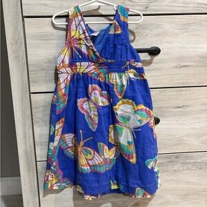 Old Navy Kids Dress - Blue with Multicolor Butterflies